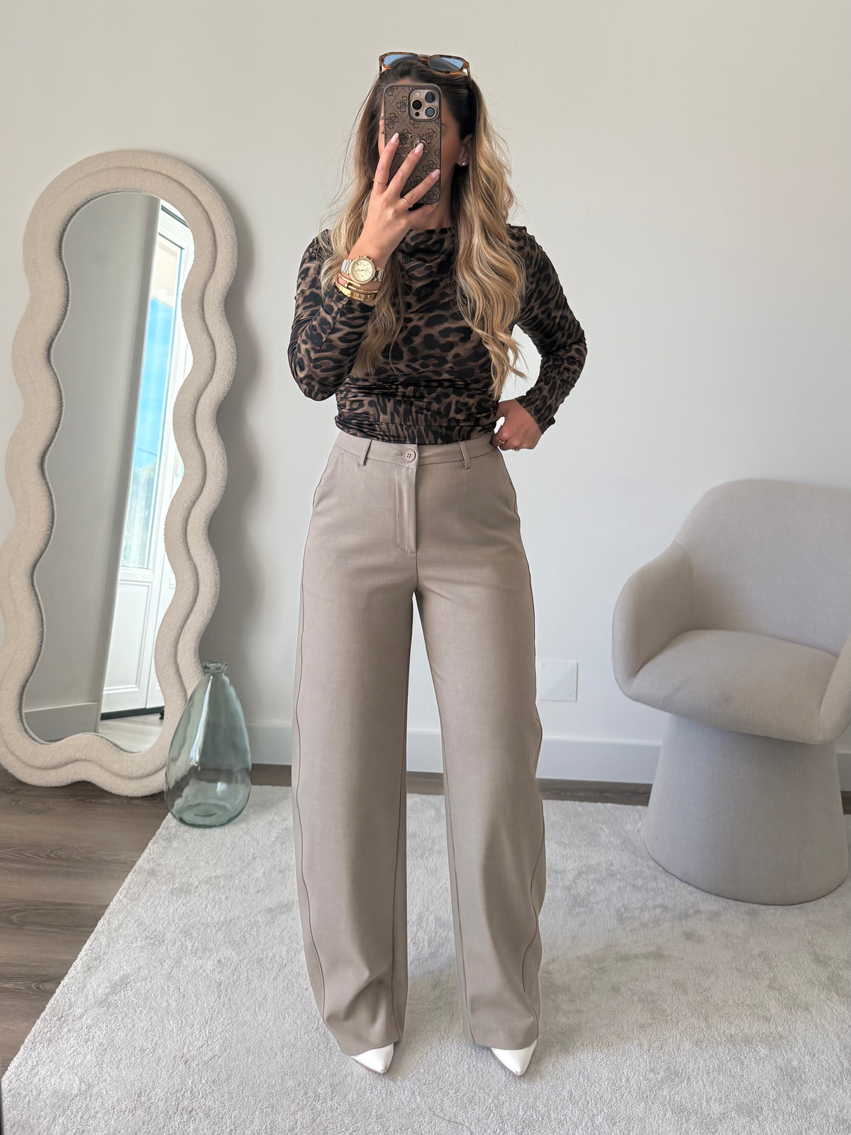 Calça Power Shape Balloon Taupe 7
