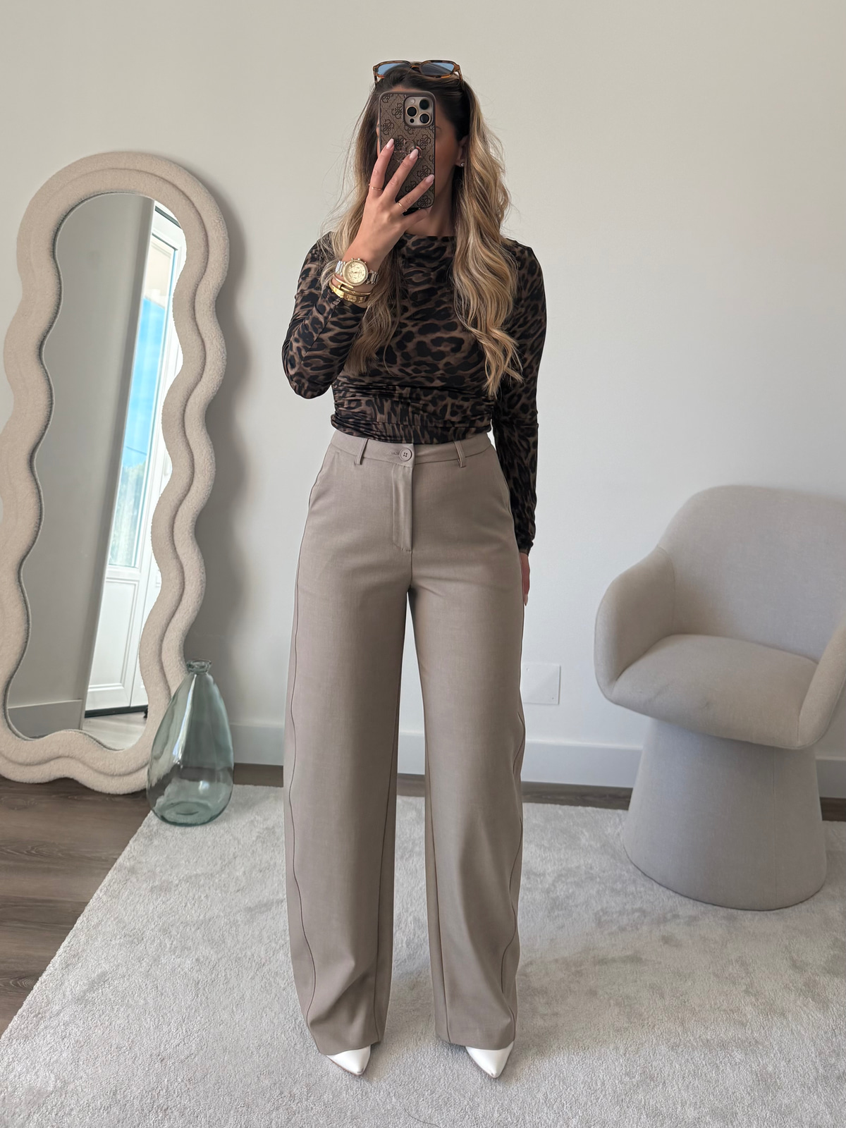 Calça Power Shape Balloon Taupe 4