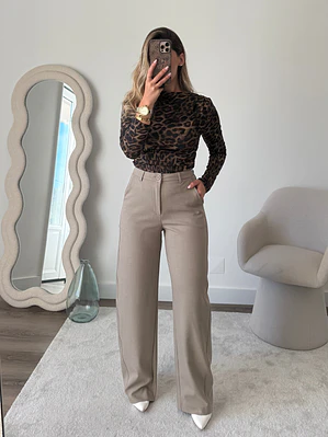 Calça Power Shape Balloon Taupe