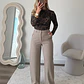 Calça Power Shape Balloon Taupe - Thumbnail 1