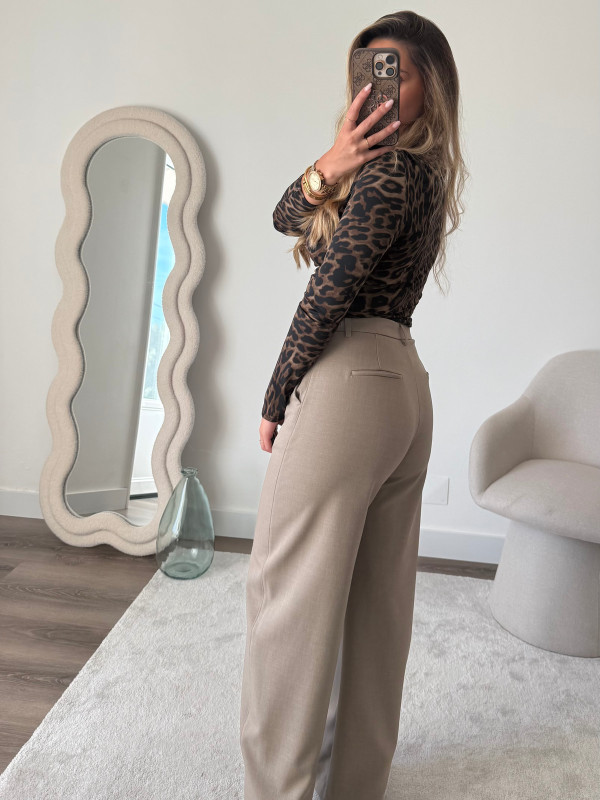 Calça Power Shape Balloon Taupe 3
