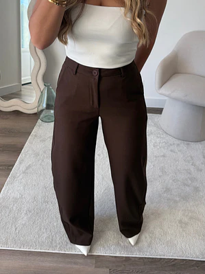 Calça Power Shape Balloon Chocolate 