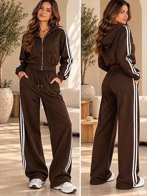 Conjunto Sporty Luxe – Castanho