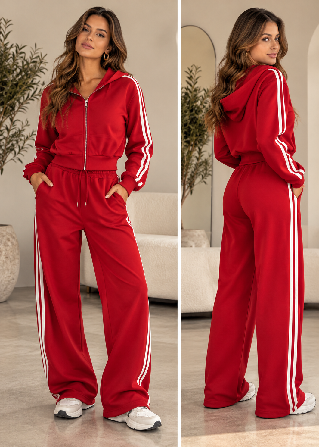 Conjunto Sporty Luxe – Vermelho  1