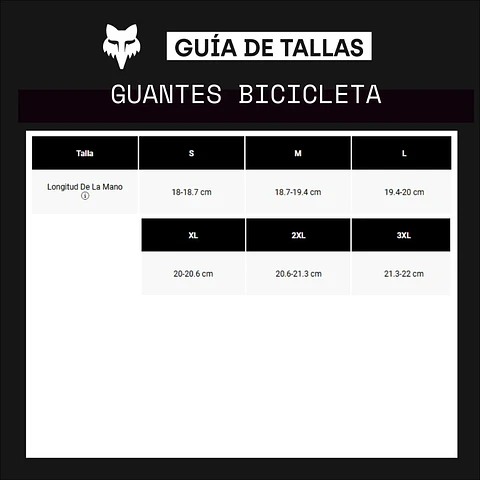 Guantes Bicicleta Ranger Negro Fox/Talla L
