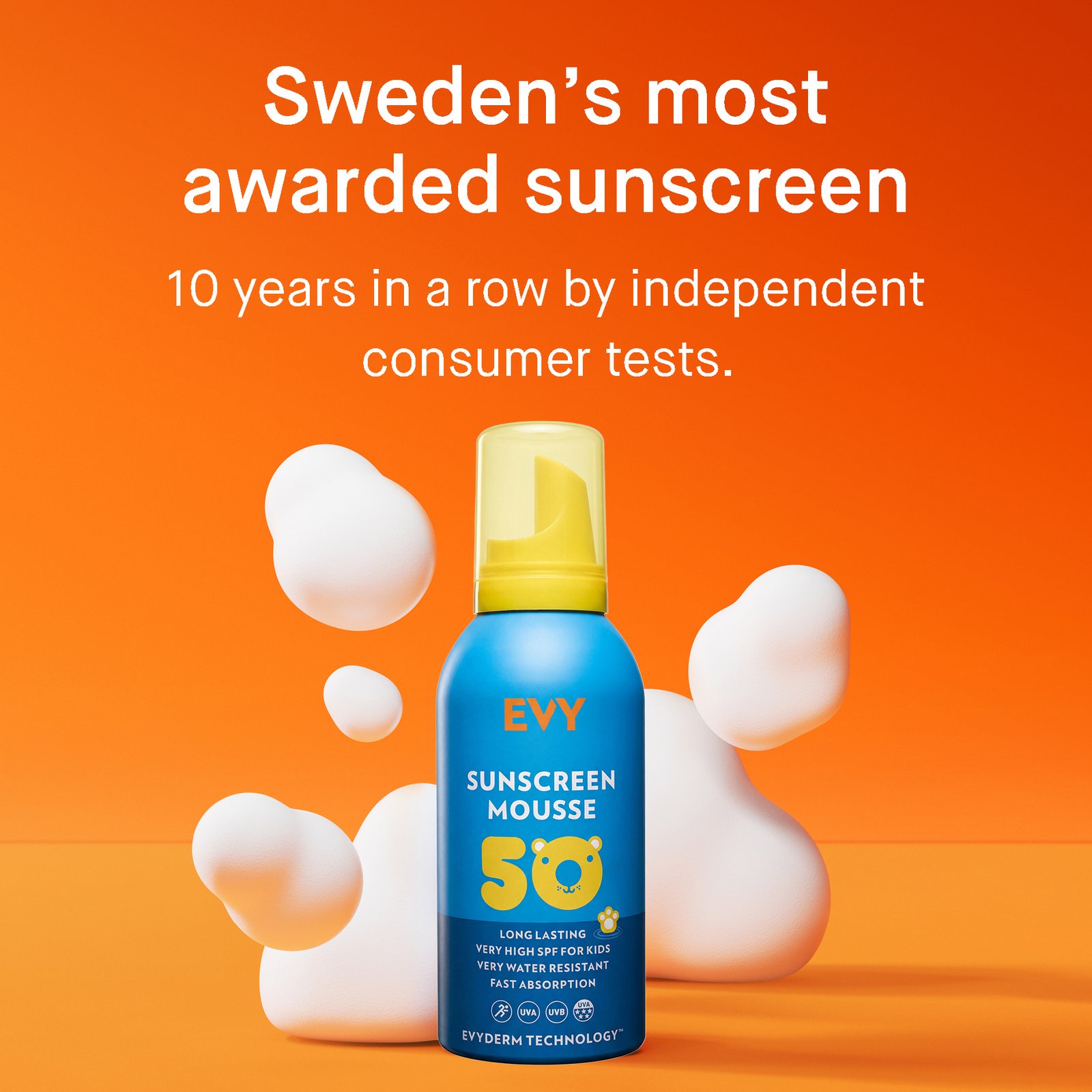 EVY - Sunscreen Mousse Kids SPF 50 150ml