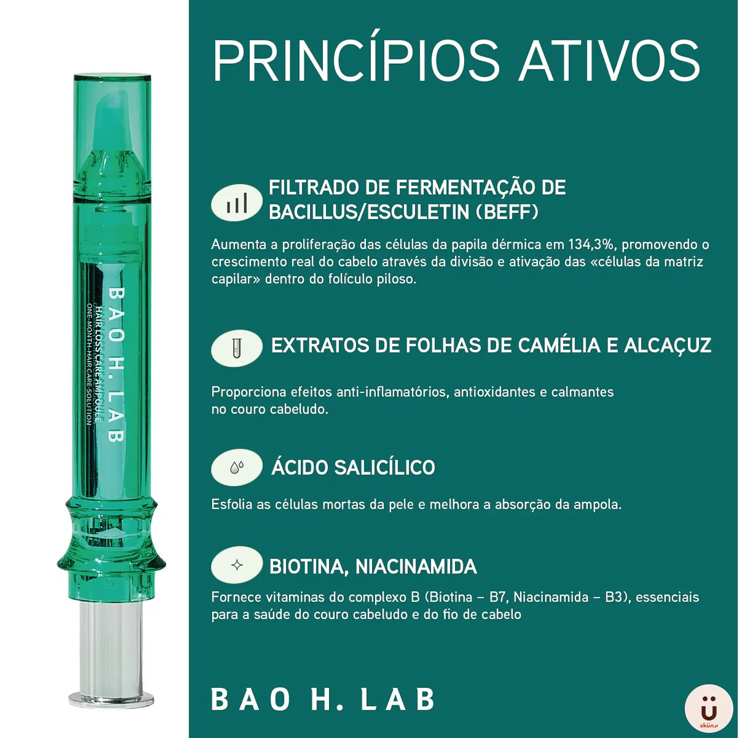 Bao H Lab - Ampola de Tratamento Anti-Queda 2x amp 7
