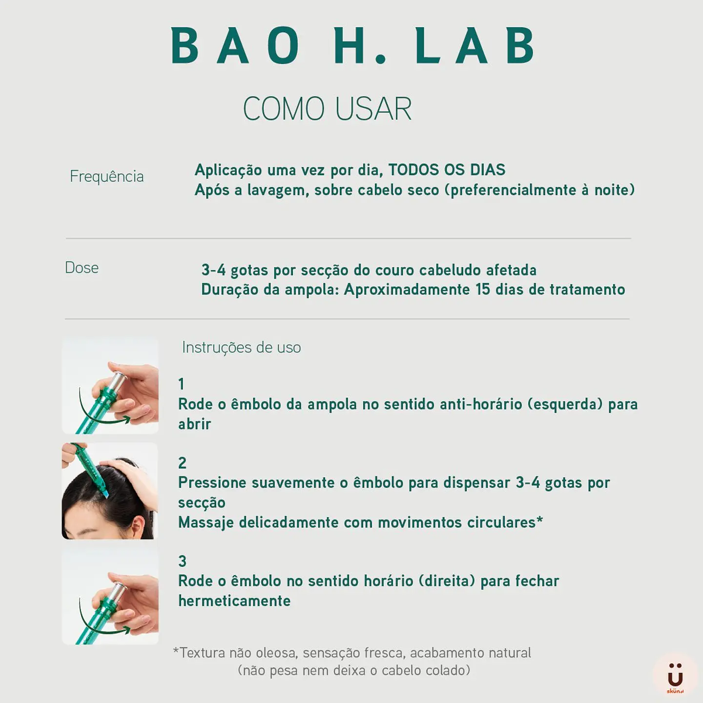 Bao H Lab - Ampola de Tratamento Anti-Queda 2x amp 12