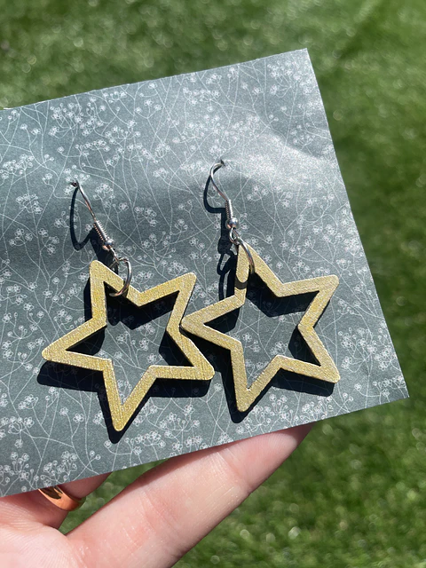 Brincos Estrelas Douradas