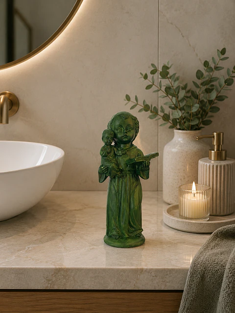 Santo António Miniatura Verde Escuro