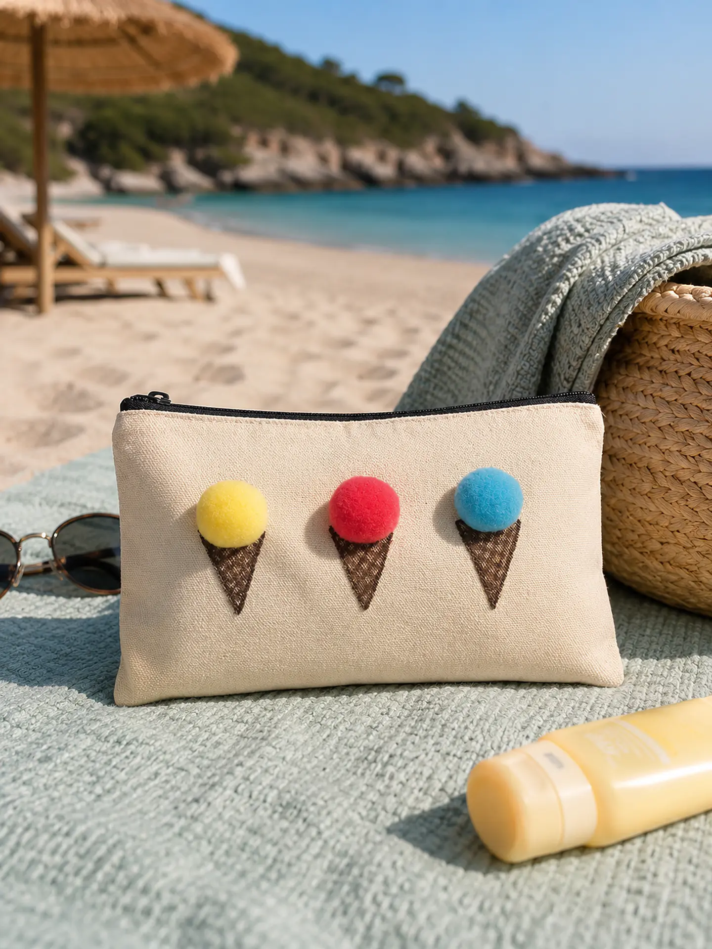 Nécessaire Verão (Amarelo, Rosa e Azul) 1