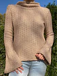 Chaleco beige con brillos plateados y mangas acampanadas - Miniatura 1