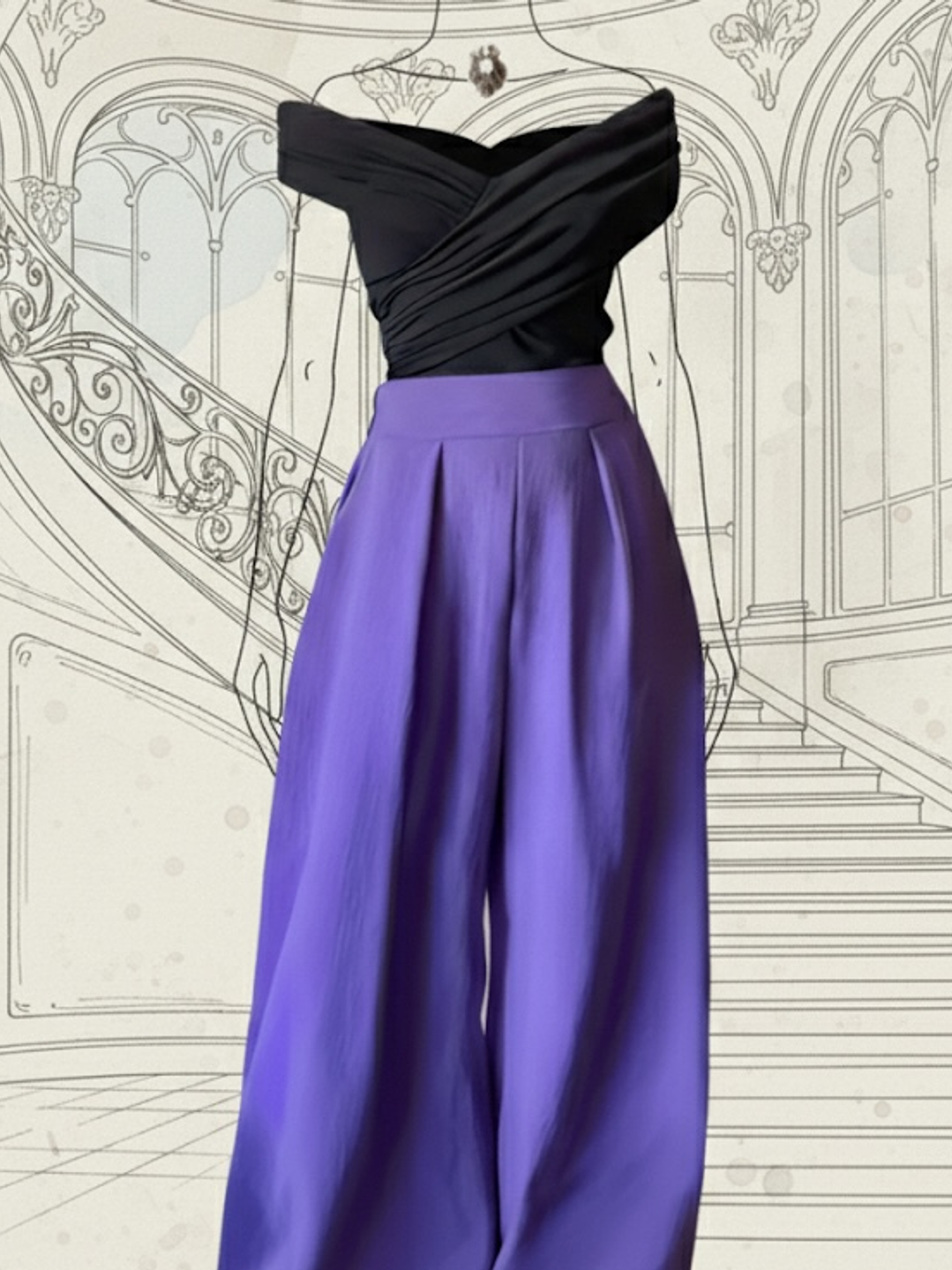 Pantalón Palazzo Morado  1