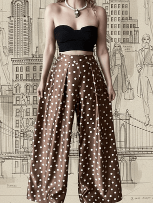 Pantalon Palazzo lunares 