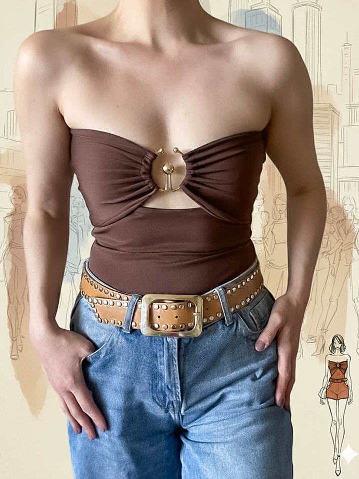 Top Cut out con argolla  3