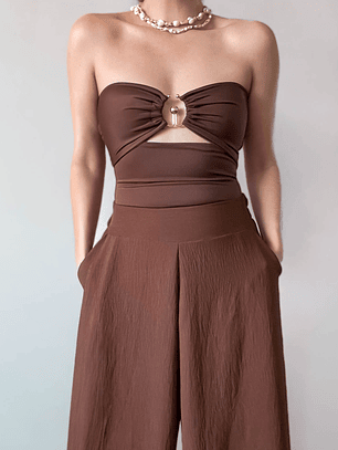 Top Cut out con argolla 