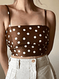 Crop top multipostura lunares  - Miniatura 4