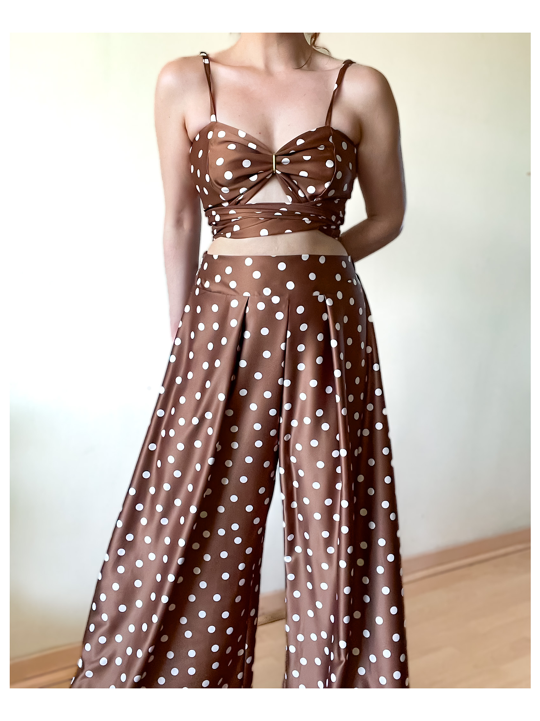 Crop top multipostura lunares  6