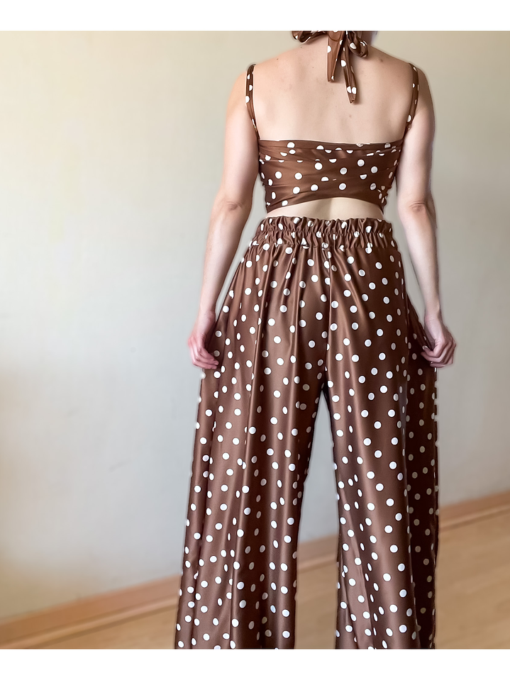 Crop top multipostura lunares  5