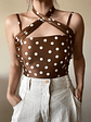 Crop top multipostura lunares  - Miniatura 2