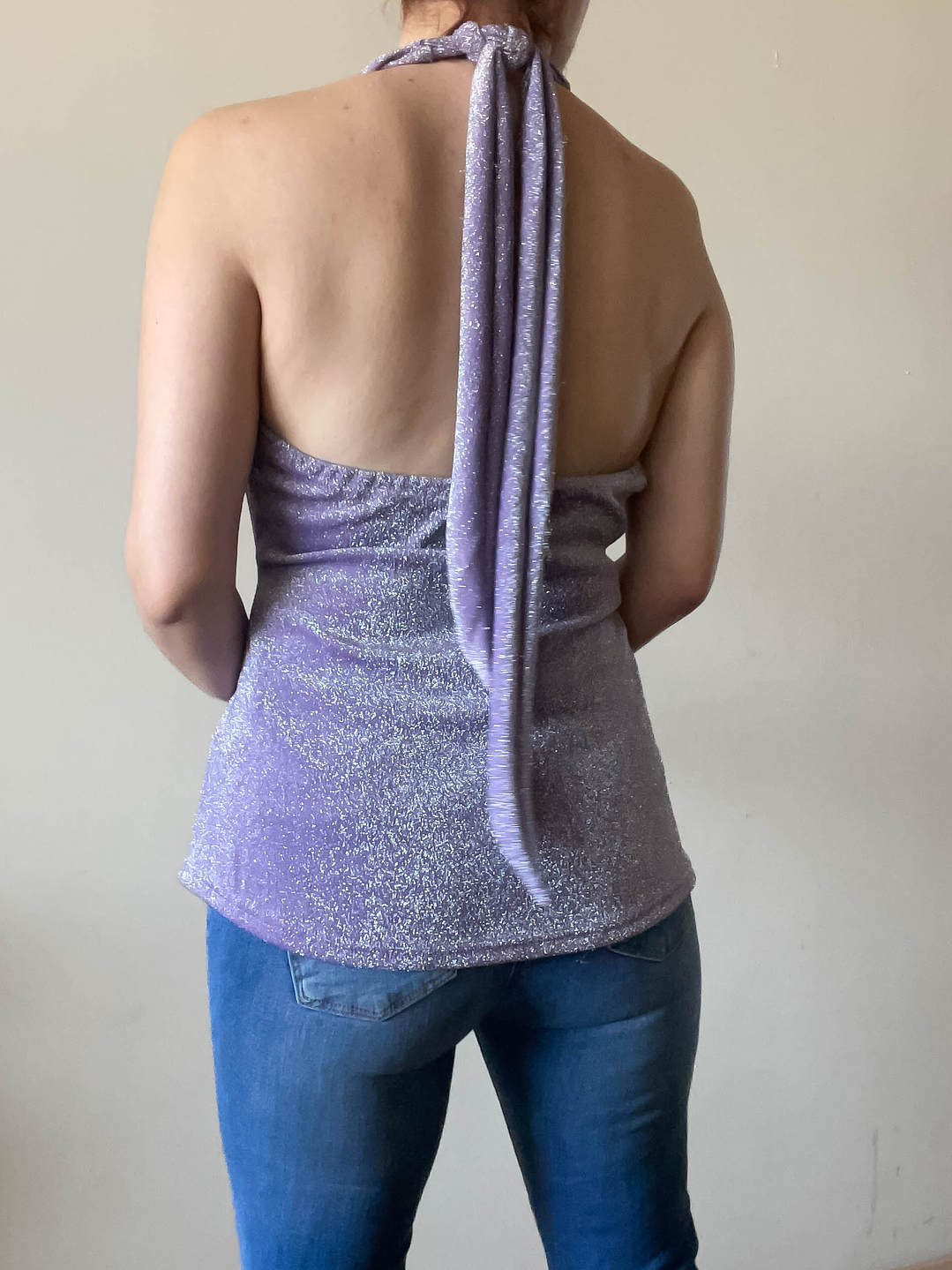 Top Halter Drapeado Modular LAVANDA – Lurex Arquitectónico 2