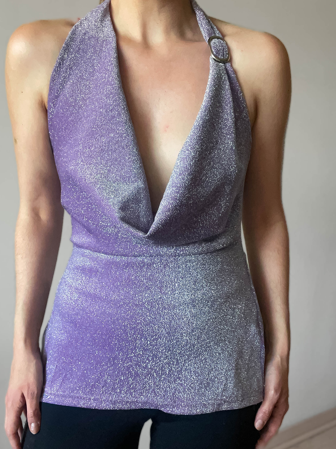 Top Halter Drapeado Modular LAVANDA – Lurex Arquitectónico 6