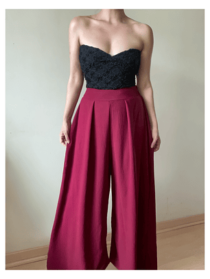 Pantalón  Palazzo burdeo  