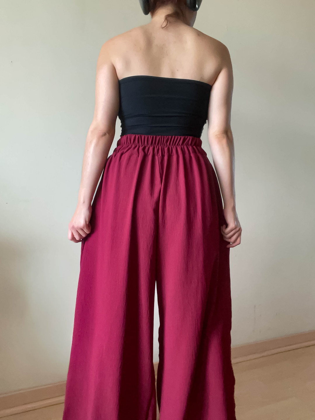 Pantalón  Palazzo burdeo   2