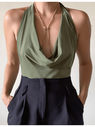 Top Halter con Cadena