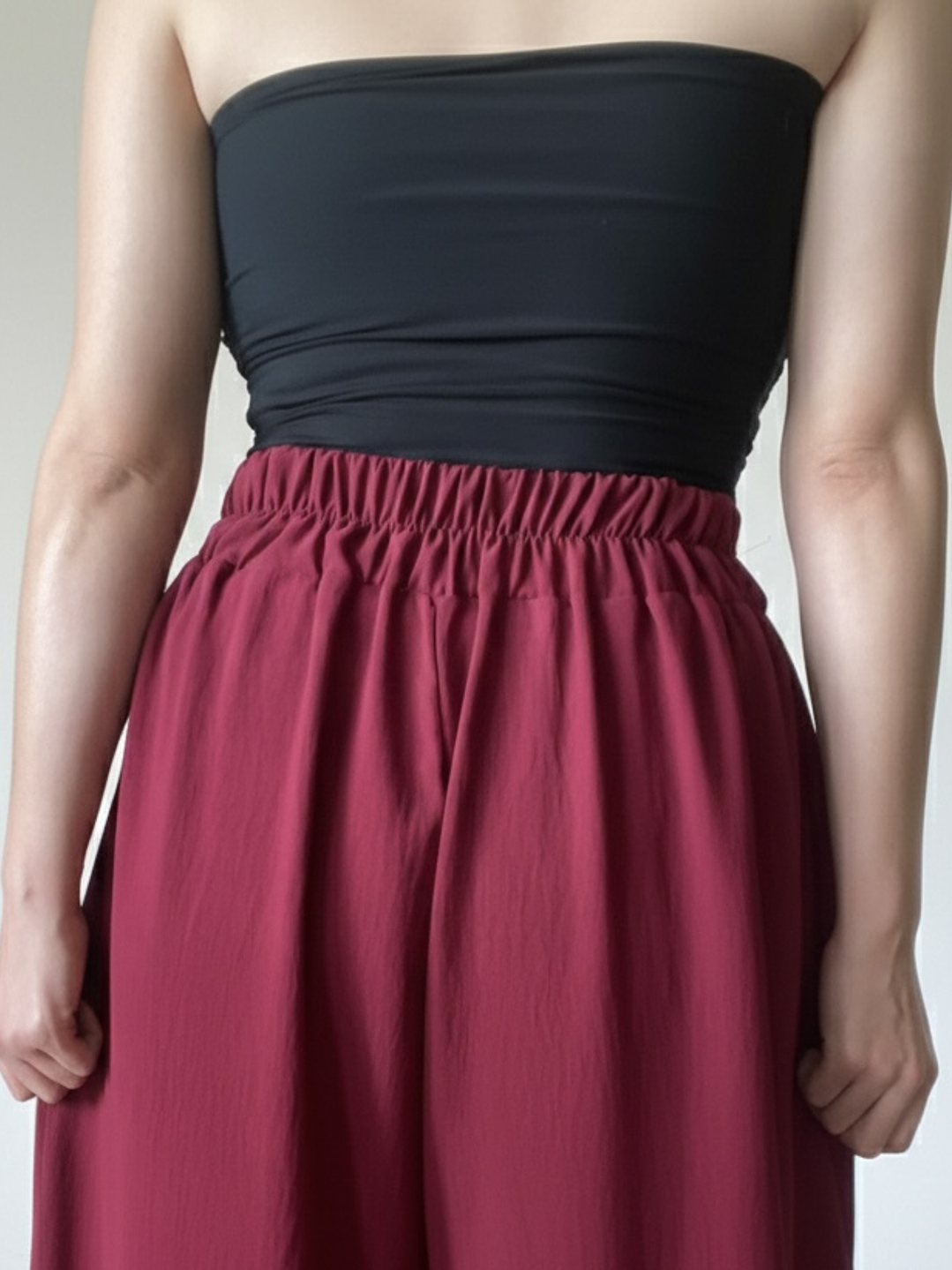 Pantalón  Palazzo burdeo   4