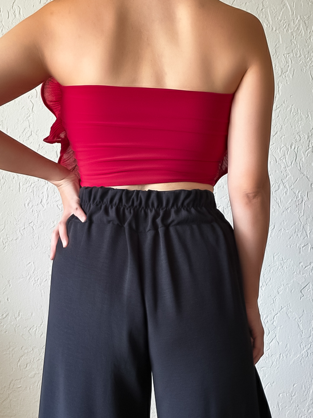 Crop top vuelos rojo  3