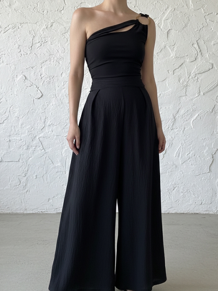 Pantalon Palazzo Negro  1