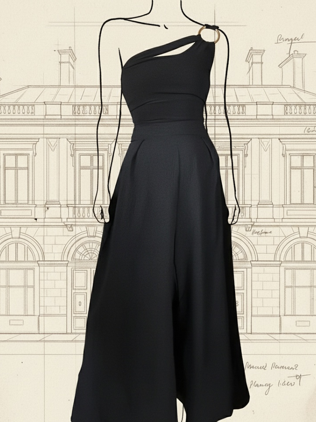 Pantalon Palazzo Negro  1