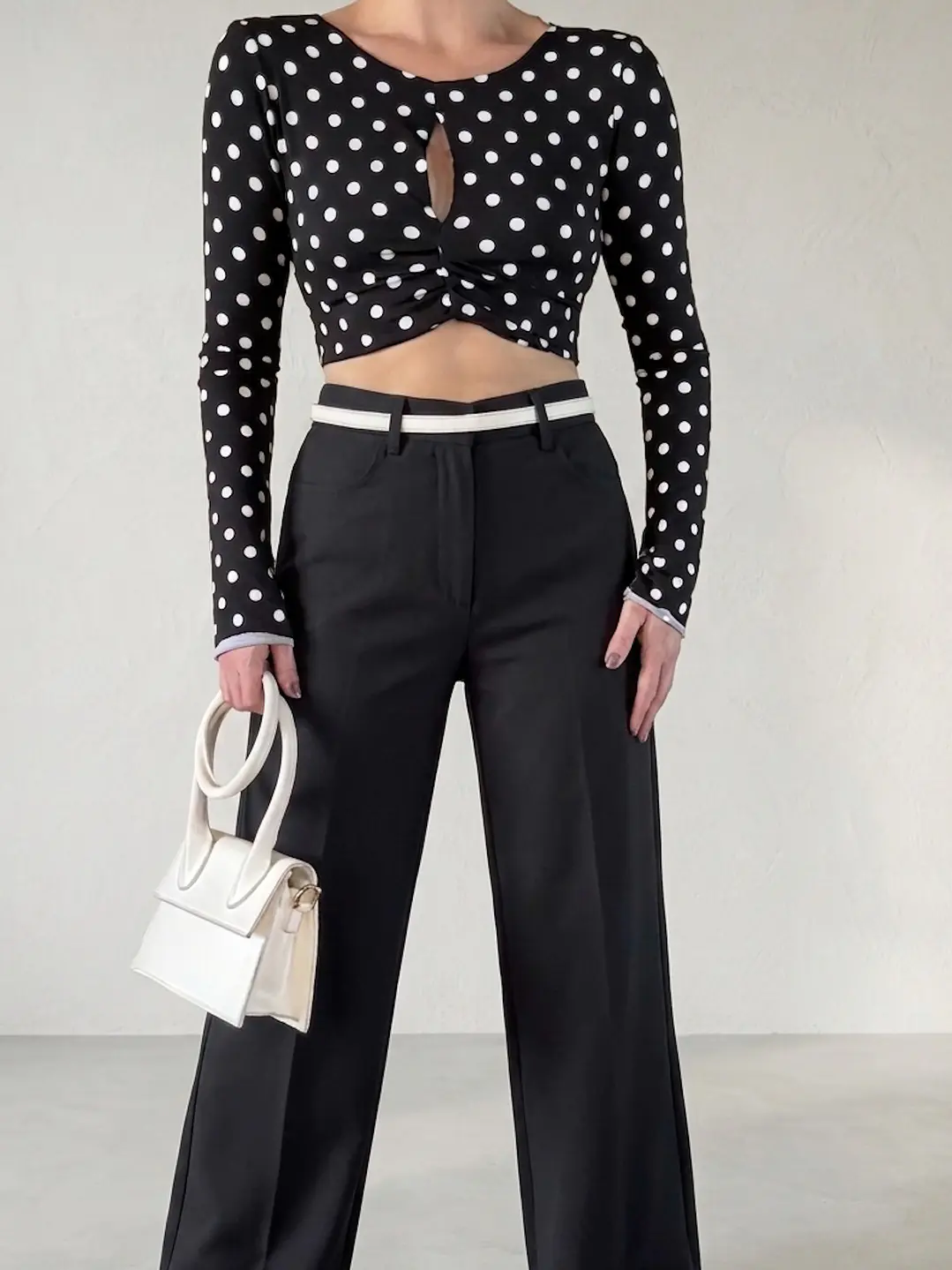 Crop Top intersección de Lunares  1