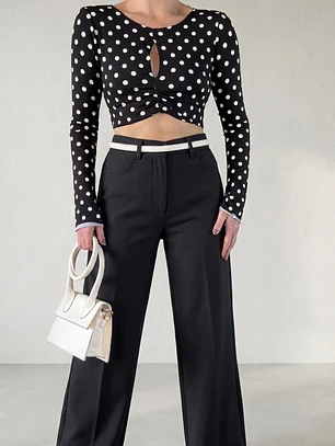 Crop Top intersección de Lunares 
