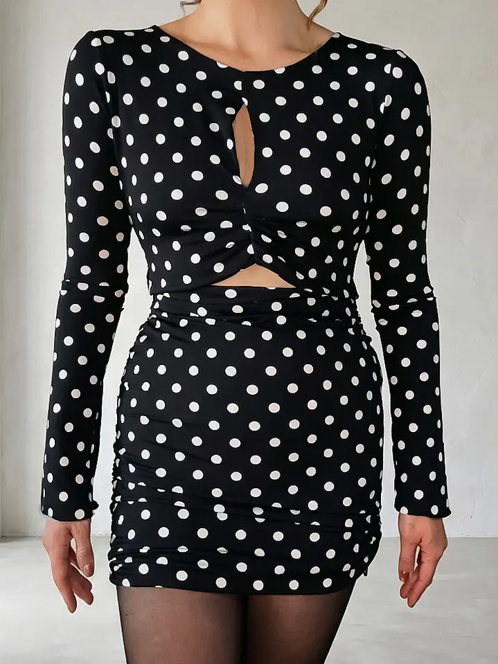 Crop Top intersección de Lunares  4