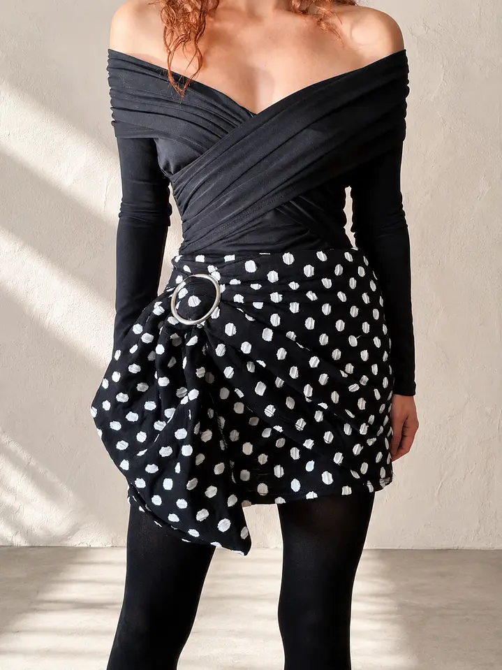 Falda Nudo Lunares 4