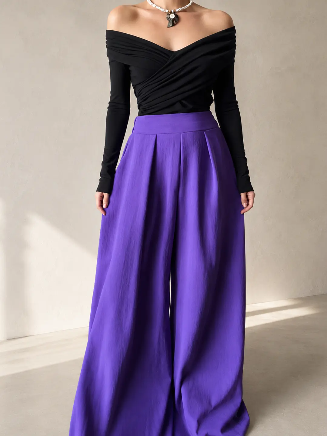 Pantalón Palazzo Morado  1