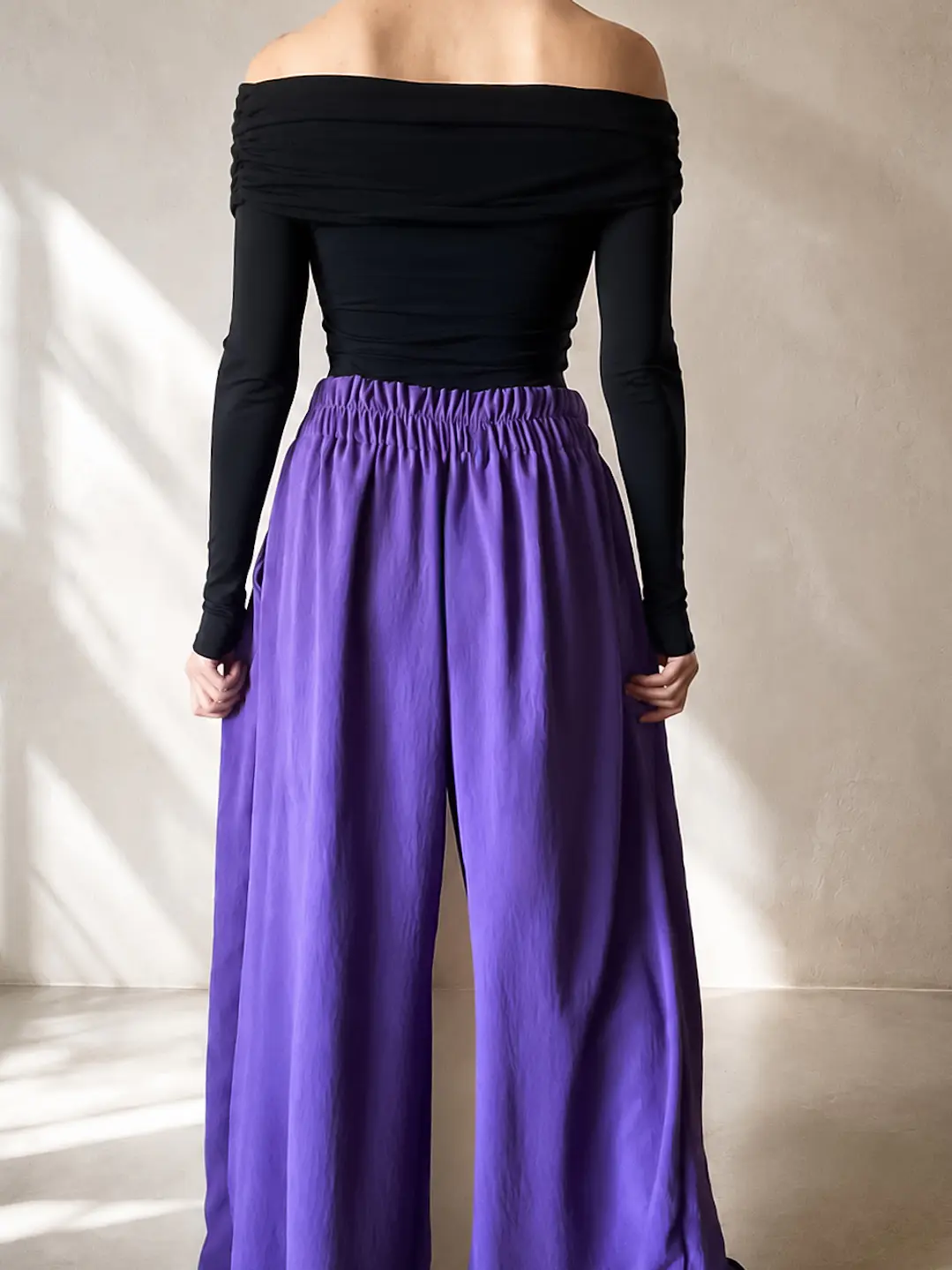 Pantalón Palazzo Morado  2