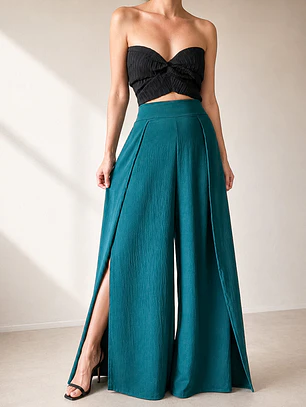 Pantalón palazzo con aberturas