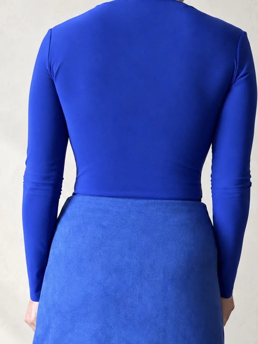 Top Pliegue Superpuesto - Azul  3