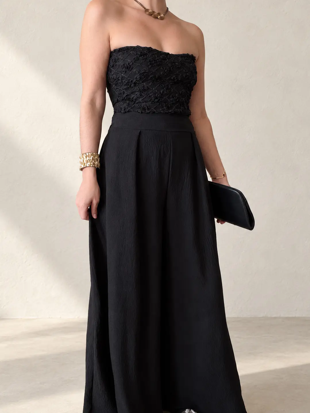 Pantalon Palazzo Negro  3