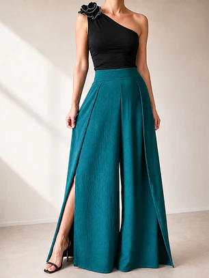 Pantalón palazzo con aberturas