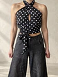 Crop Top Doble Cruce — Polka Dot - Miniatura 7