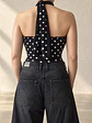Crop Top Doble Cruce — Polka Dot - Miniatura 4