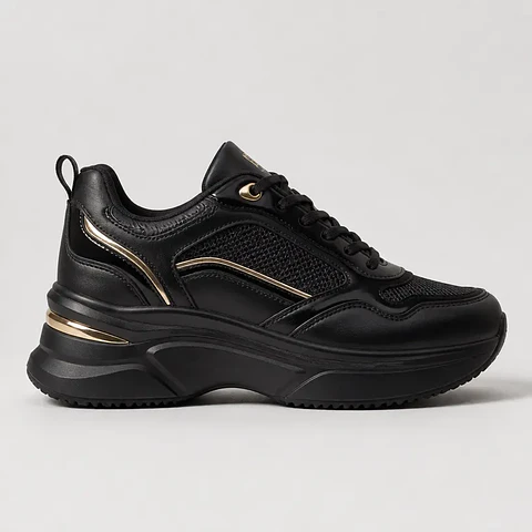 Tênis Elevate 02 Dourado Fosco