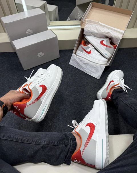 Air Force Branco Vermelho Laranja