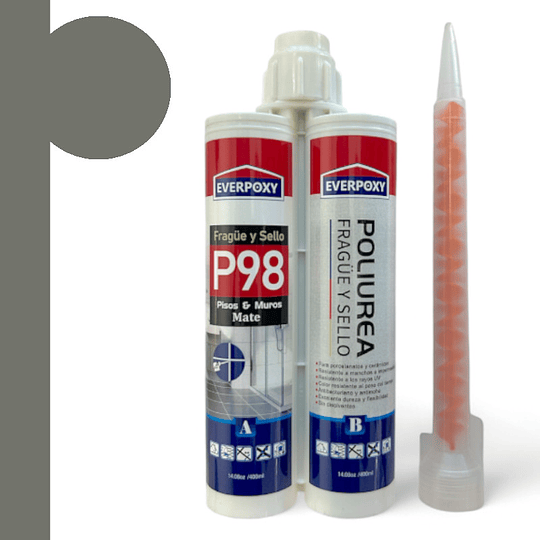DOBLE TUBO FRAGUE Y SELLO POLIUREA 400ML KHAKI GRAY (GRIS MEDIO)