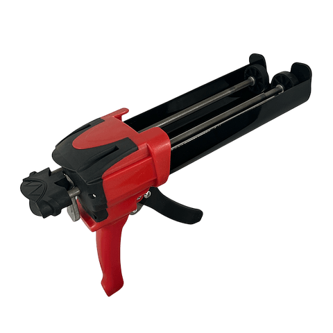 Pistola calafatera doble tubo metálica