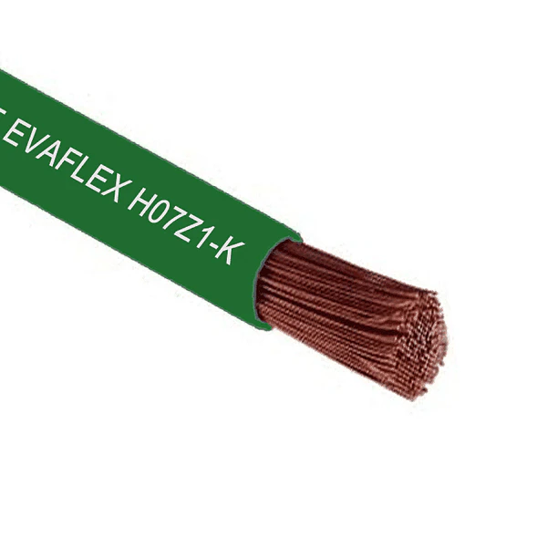 Cable eléctrico H07Z1-K 4,0mm² 750V R100 verde, por metro